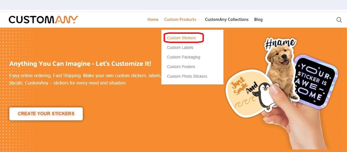 How to order custom stickers from CustomAny