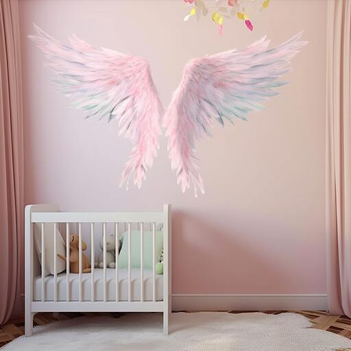 Angel wing wall decal