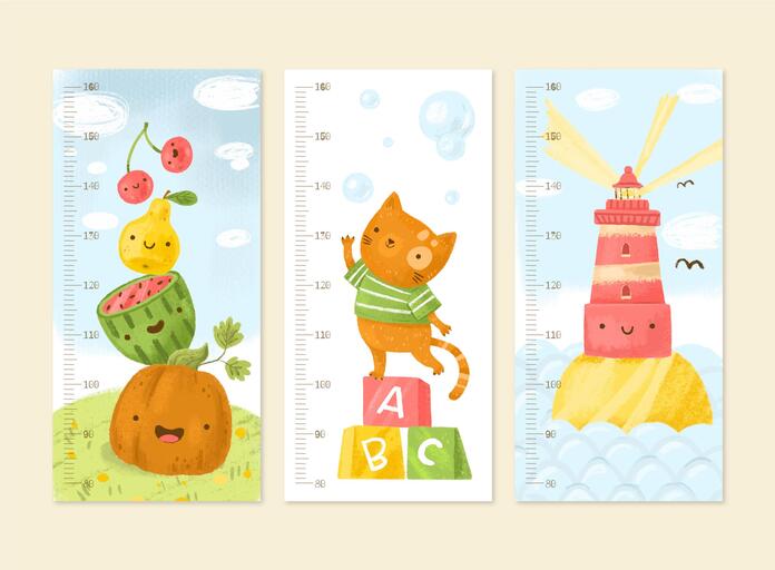 Growth chart is a practical brithday gift for babies age 1