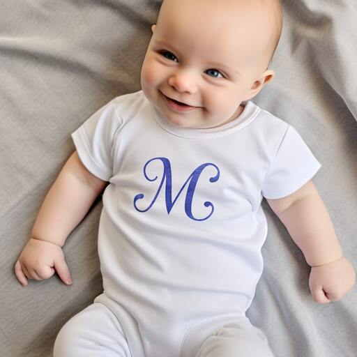 Monogrammed onesie is a great personalized first birthday gift