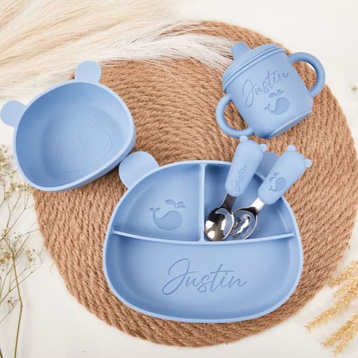 Silicone weaning set for the baptized baby
