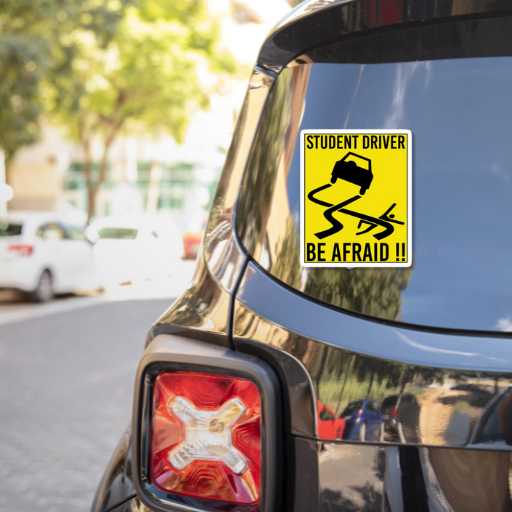 Funny Student driver stickers