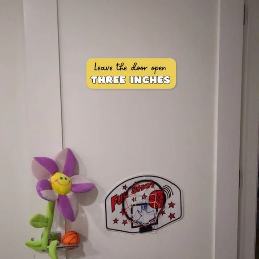 Leave the door open three inches stickers