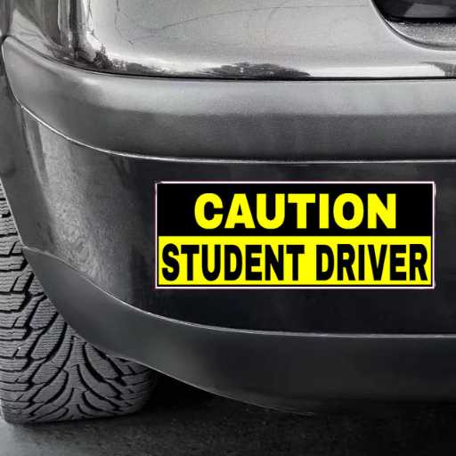 Rectangle Student Driver Stickers or Bumper Stickers