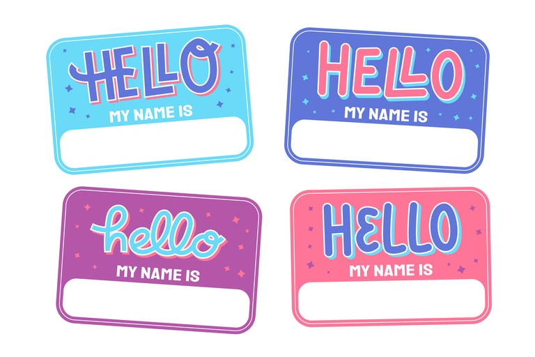 What are Hello My Name Is Stickers