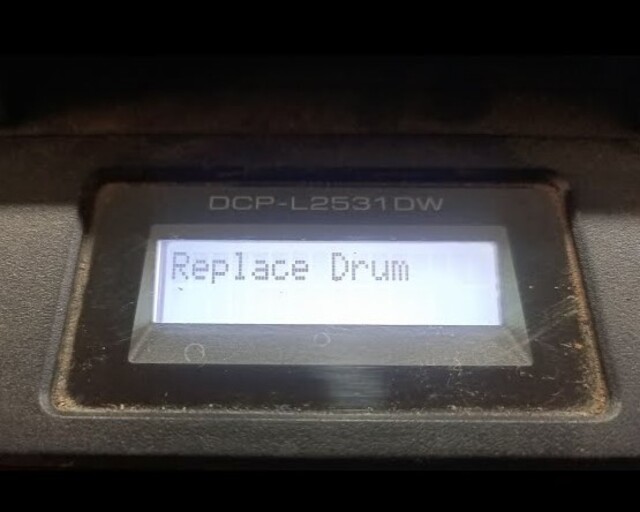 You need reset or replace drum when receive drum error message