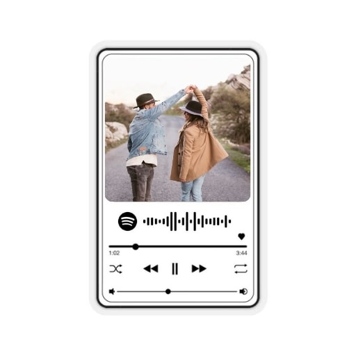 A customized playlist in a Spotify code stickers