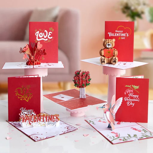 Pop-up cards to put in your Valentine candy box