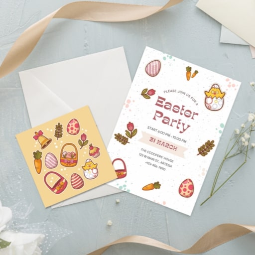 Make Gorgeous Invitations with Easter Stickers