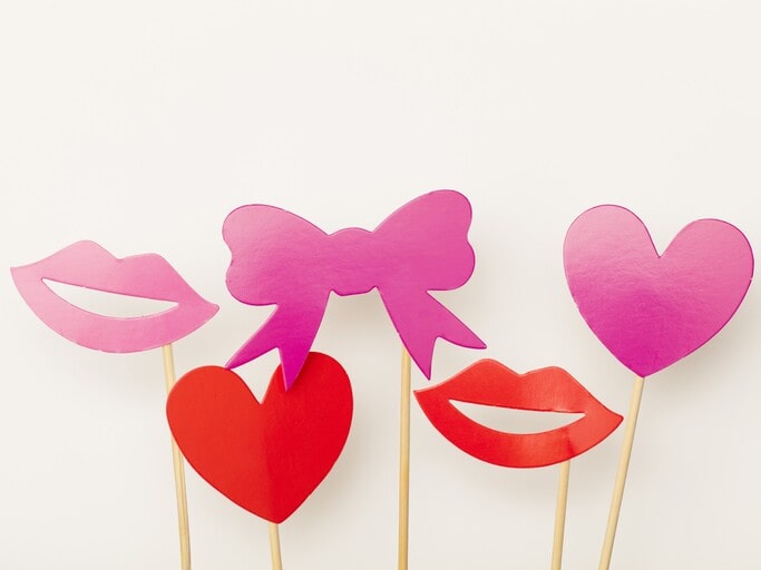 Fun Props for Girls' Valentine's Day