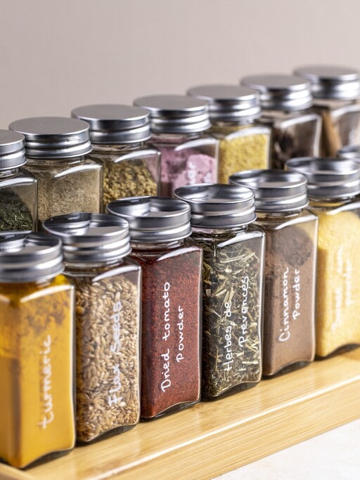 Specialty spice blend customized with UV DTF transfer stickers