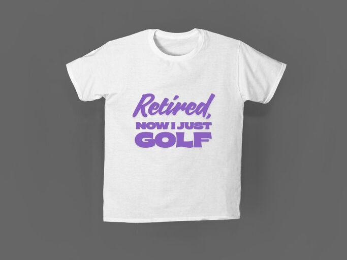 Customized T-shirt for golf lovers using iron-on DTF transfers