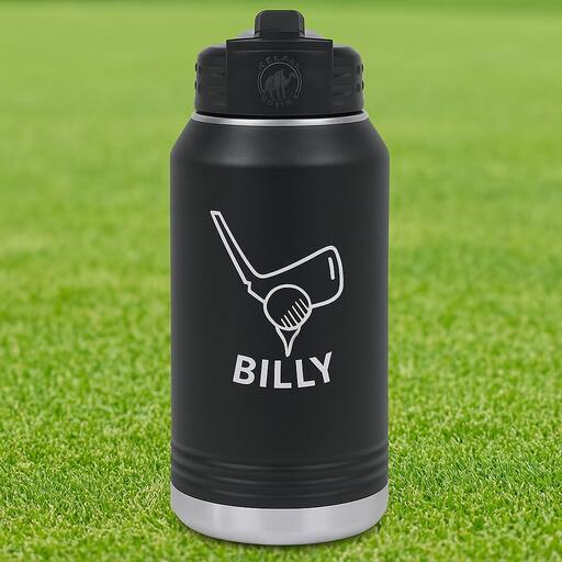 Customized flask bottle using UV DTF transfer stickers
