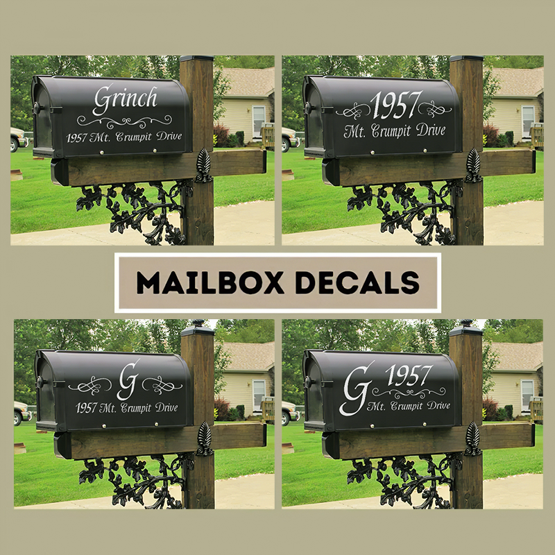 Personalized Mailbox Decal – Custom House Address Vinyl Sticker