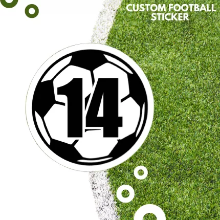 Personalized Soccer Number Sticker 1