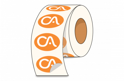 Oval Roll Labels