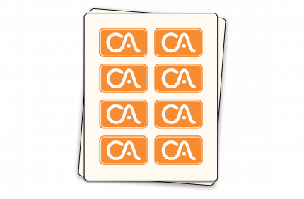 Rounded Corner Sheet Labels