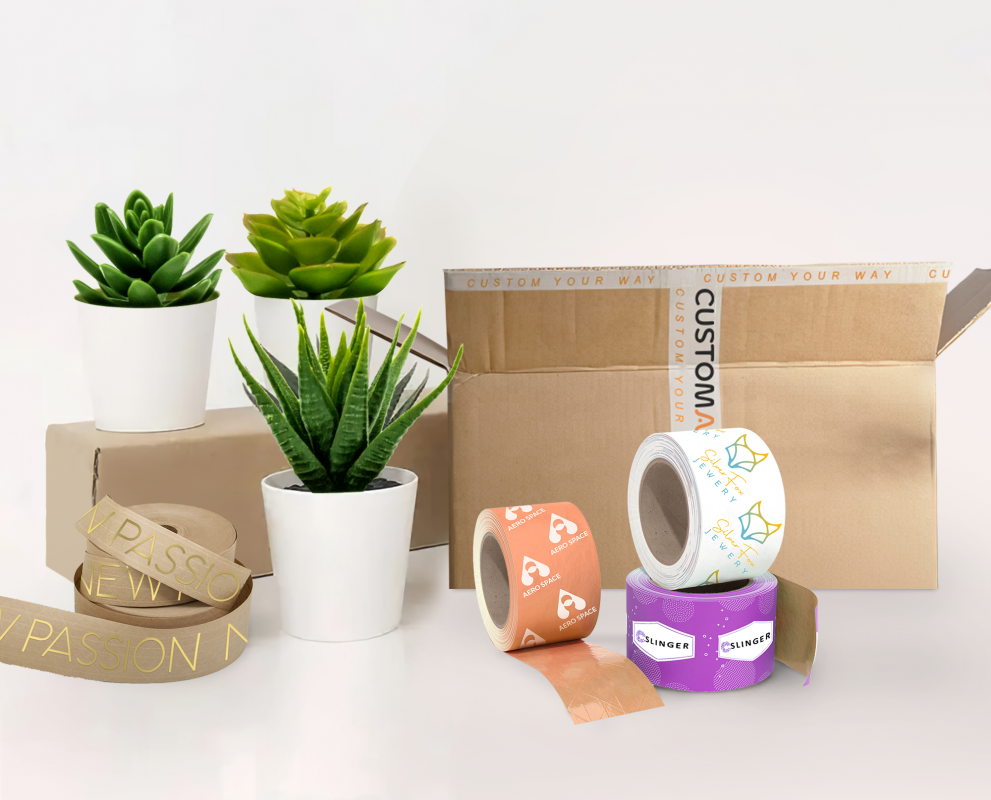 Custom Packing Tape - Water-Activated Shipping Tape