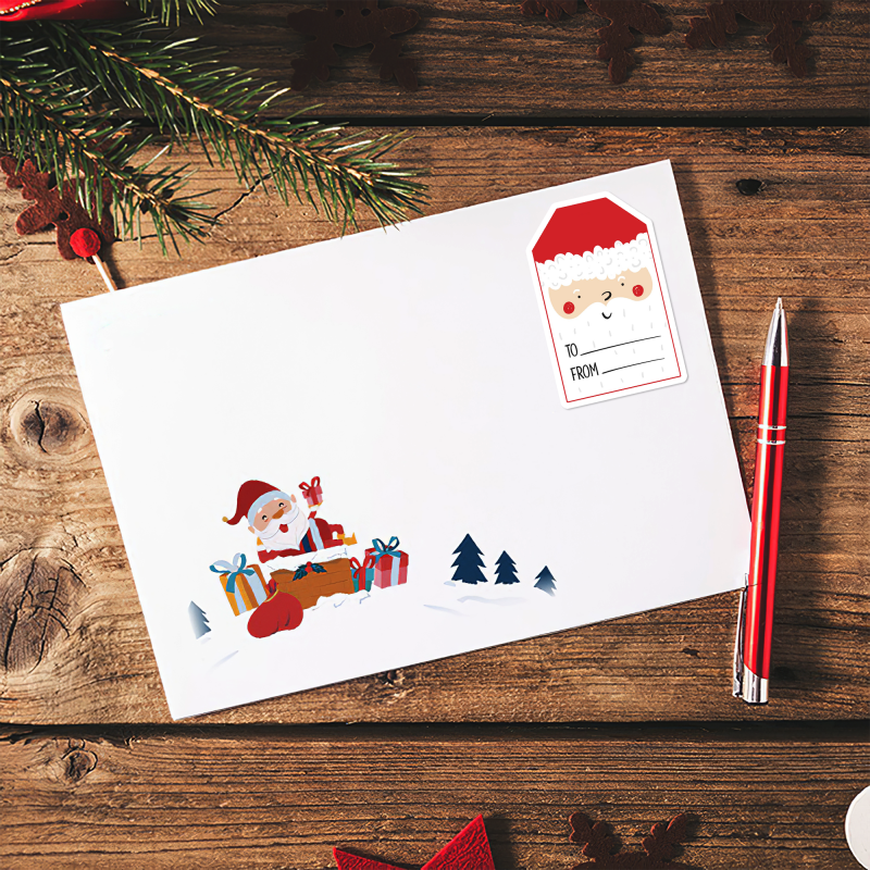 Holiday stickers for envelopes