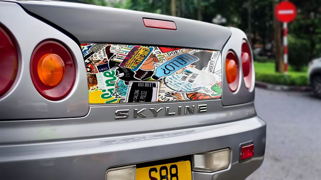 Car sticker bomb is never out of style