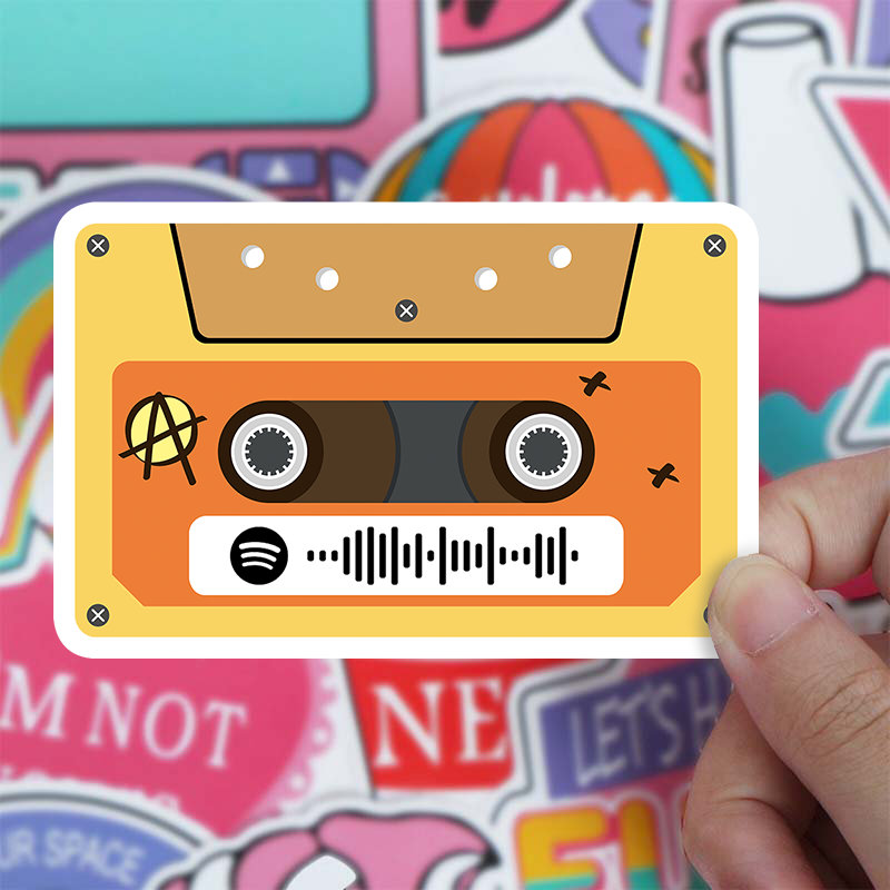 CustomAny's Love song mix tape Sotify Code Sticker
