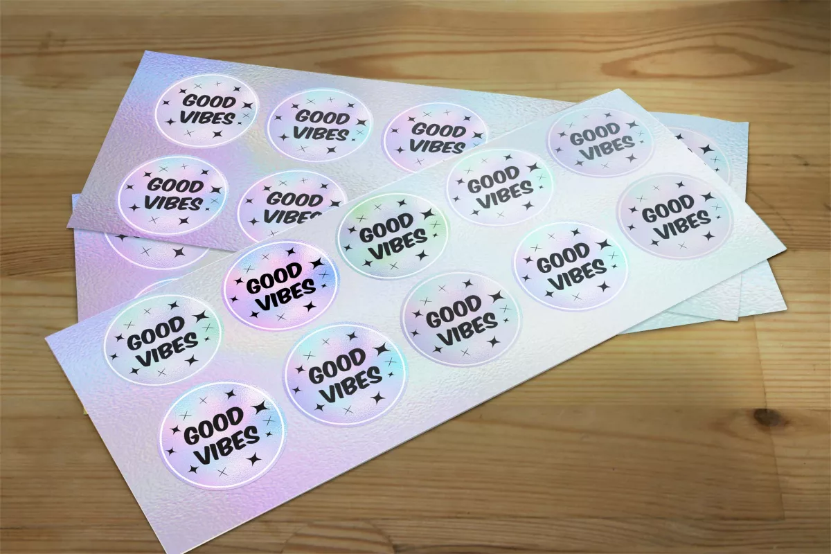 Holographic vinyl creates the 3D effect on your sticker