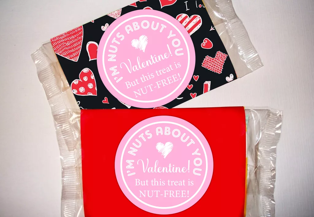 Try I'm nuts about you stickers for Valentine wrapping