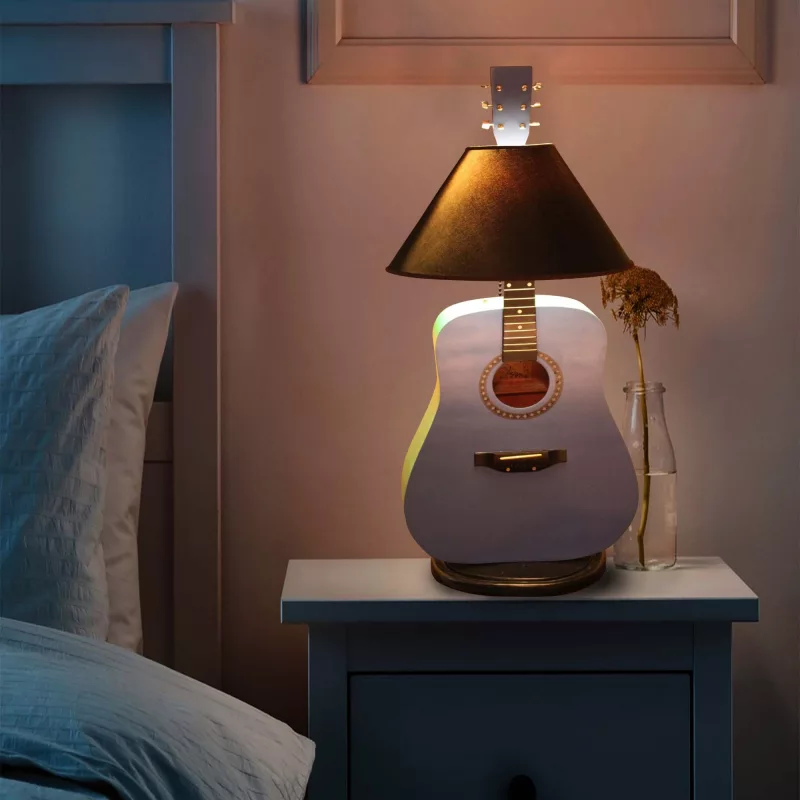 Unique guitar lamp for bedroom decor