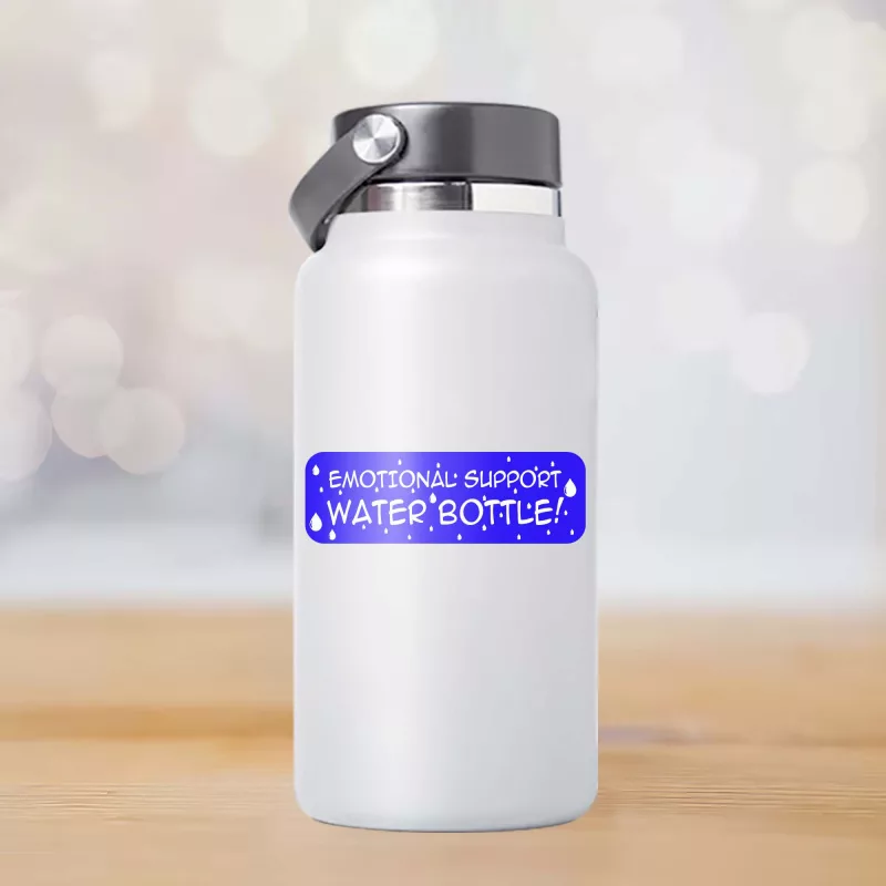 Emotional Support Water Bottle Sticker - Custom Stickers - Make Custom ...