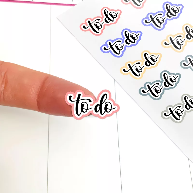 Organizing tasks and to-do lists with stickers