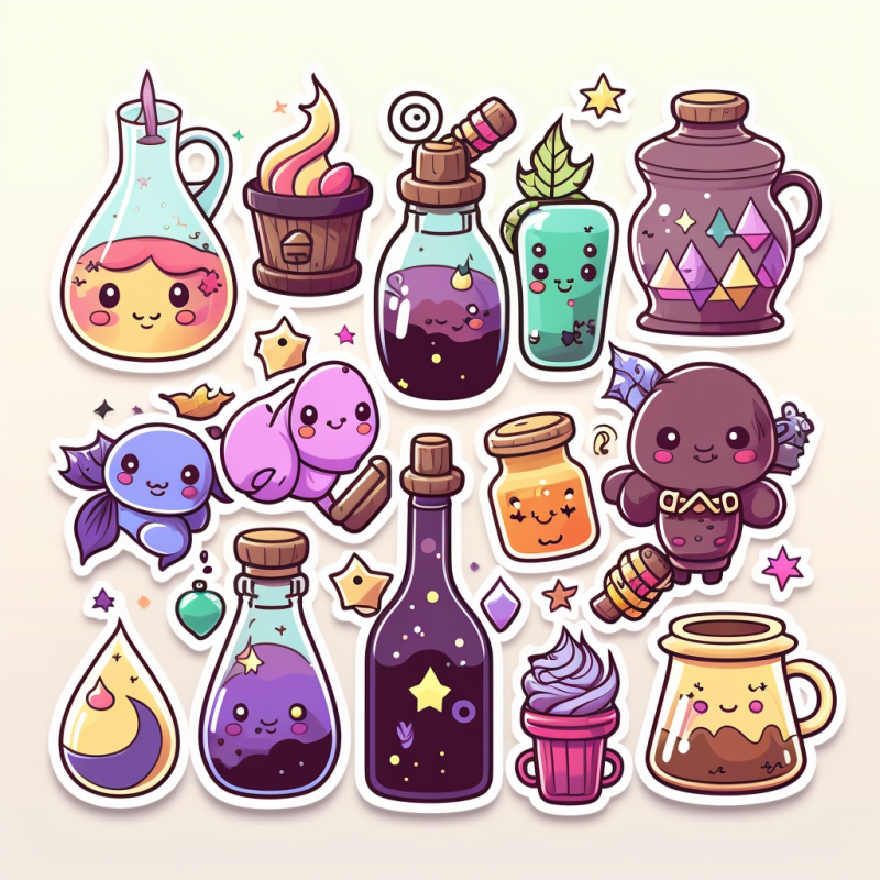 Sticker Sheet Magical Jars Journaling Stickers for Your Planner 