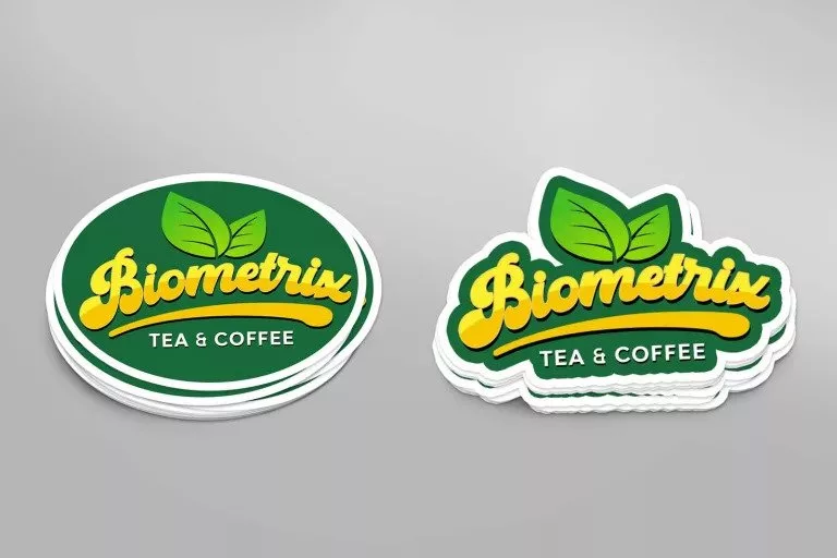 Vector files are commonly used for logo stickers
