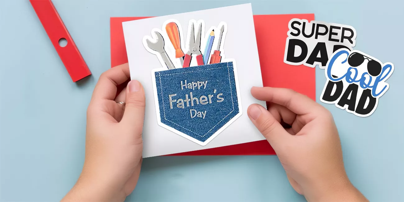 Easy and quick DIY Father's Day Crafts to make with Stickers