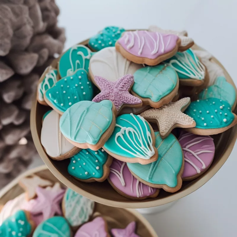 Seashell-shaped cookies