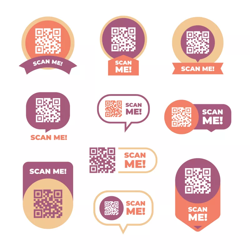 QR stickers are any kind of stickers that you can insert the QR code into