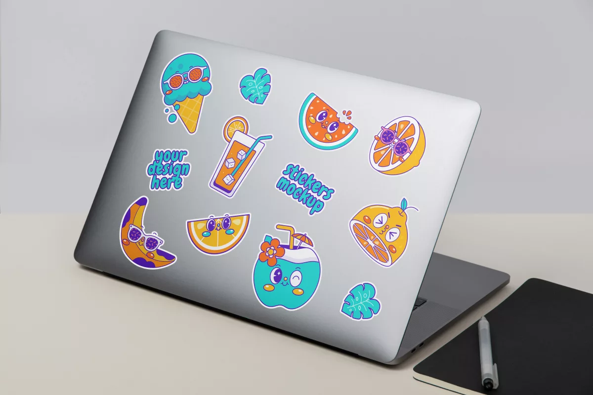 The laptop lid is the most common place to put stickers on