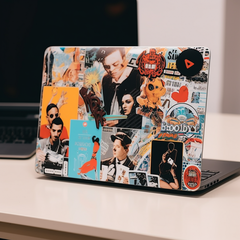 You can sticker bomb your laptop with different types of stickers