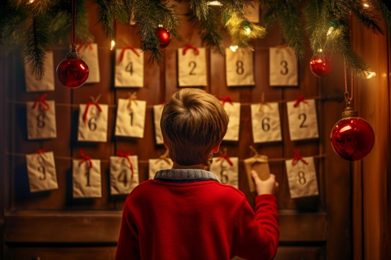 Advent calendar is the most common choice for Christmas countdown ideas