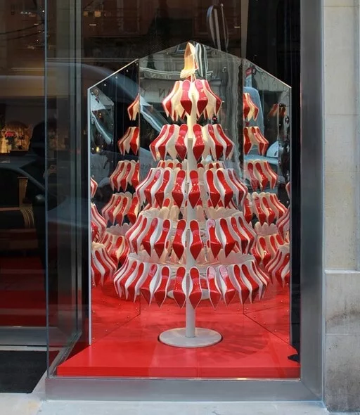 Christian Louboutin Christmas Tree Display