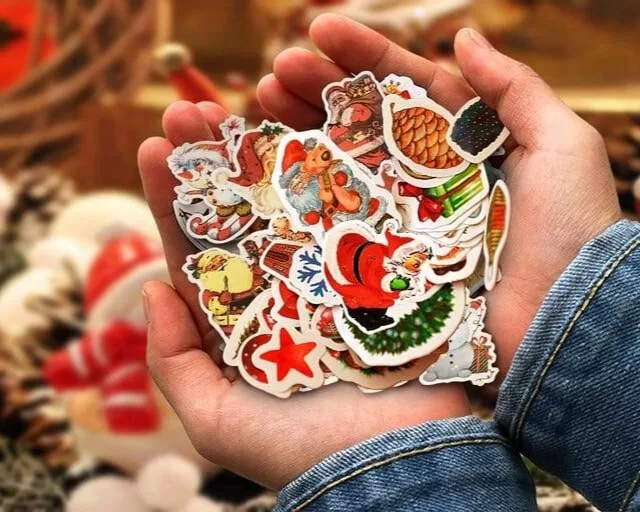 Christmas designs as custom vinyl stickers