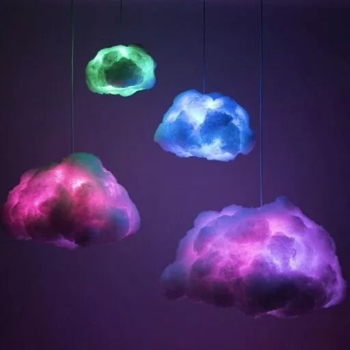 Colorful Snowy Clouds Decor Lights