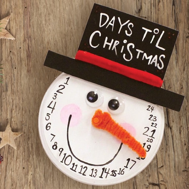DIY Snowman countdown clock by craftprojectideas.com-min