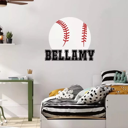 Baseball Wall Decals can be used as a decorating element to the birthday party