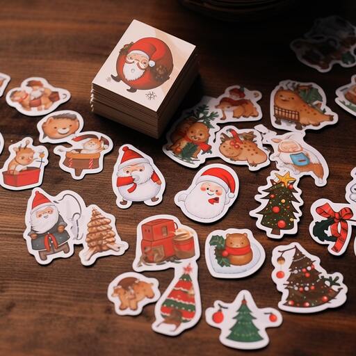 Christmas-themed custom stickers are excellent ideas for goodie bags