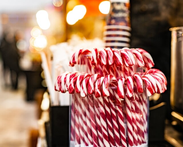 Classic candy canes are a must in all Christmas candy bags for kids