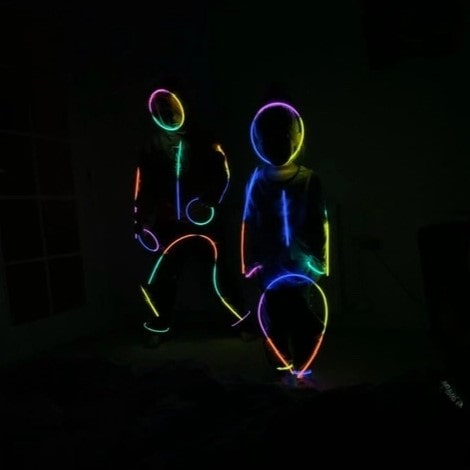 Kids can play funny games with festive glow sticks