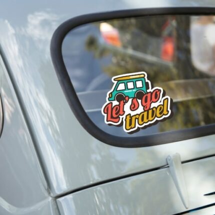 travel stickers on car