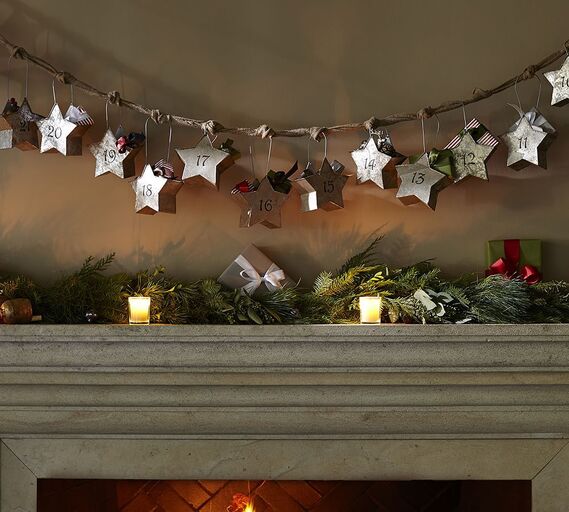 Star Garland Advent Calendar by thesummitatfritzfarm.com