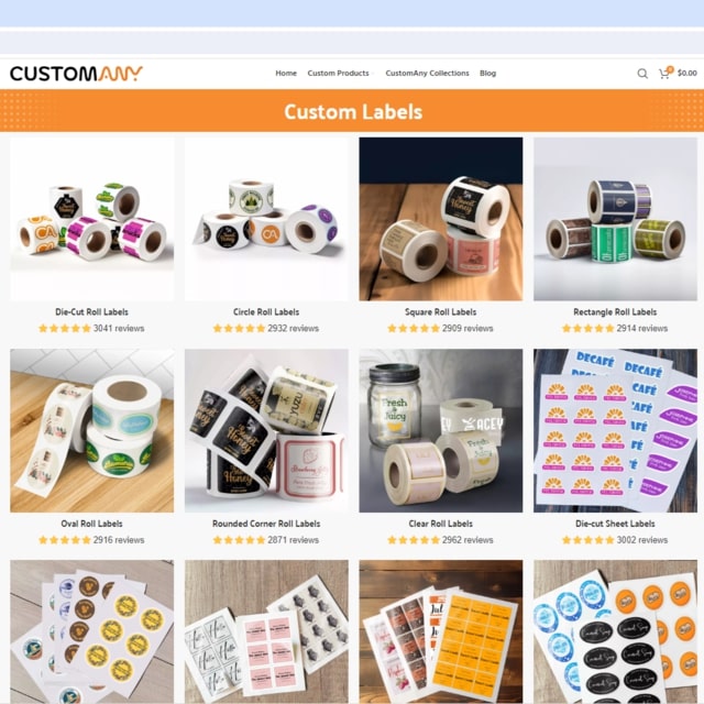 CustomAny's custom labels list