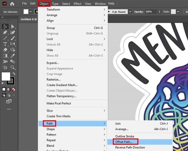 How to create outline in Illustrator for raster files